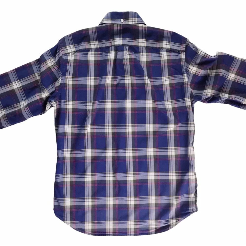 J. CREW Preppy Tartan Plaid Cotton Shirt S Button Down Collar Long Sleeves Men’s